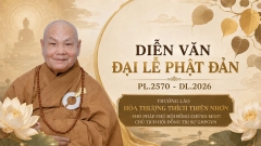 Diễn văn Phật đản PL.2570 - DL.2026 của Trưởng lão Hoà thượng Chủ tịch Hội đồng Trị sự GHPGVN